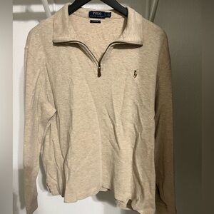 Cream Polo Ralph Lauren Quarter Zip Pullover